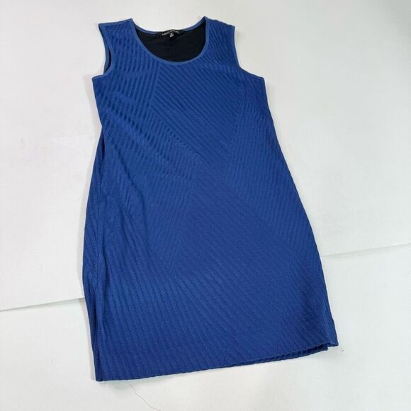 Ming Wang Dress Womens Small Jacquard Textured Royal Blue Sleeveless Bodycon - Picture 1 of 7